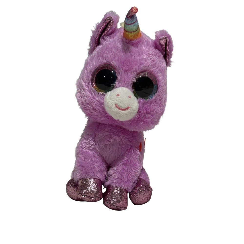 Ty Rosette Beanie Boos Unicorn Plush Toy Purple Rainbow 7 inch 2019
